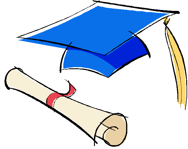 clipart graduation cap and diploma - photo #45